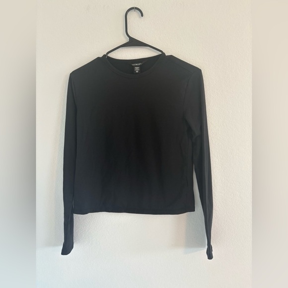 Athleta Essential Black Longsleeve XXS - Picture 4 of 9